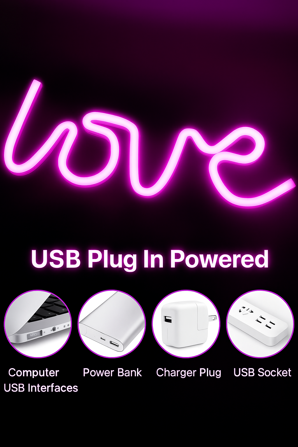 "Love" Neon Sign Light