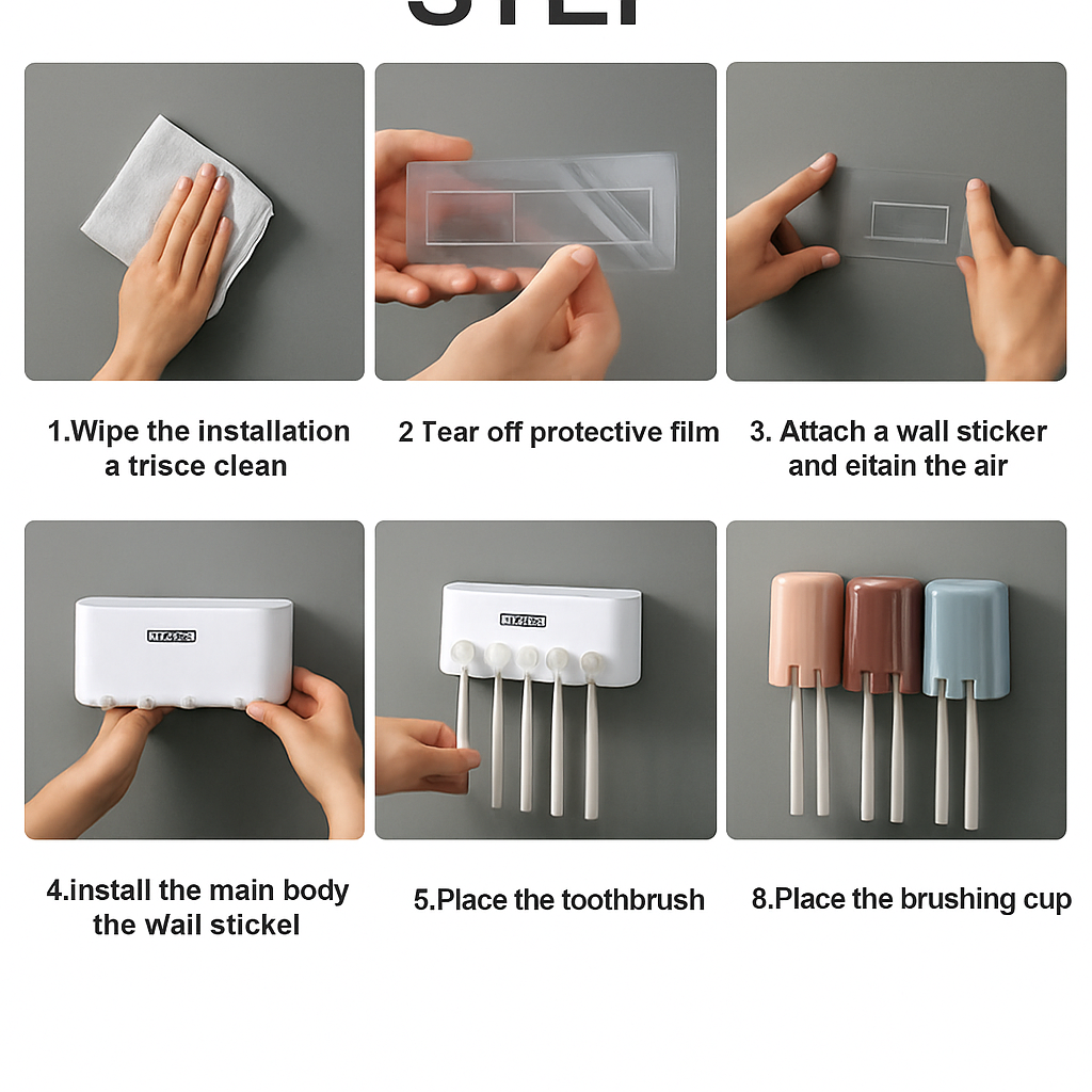 Luxurious Wall Toothbrush Holder