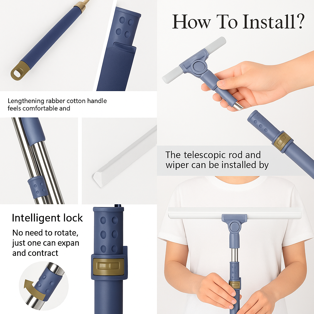 Extendable Window Floor Wiper
