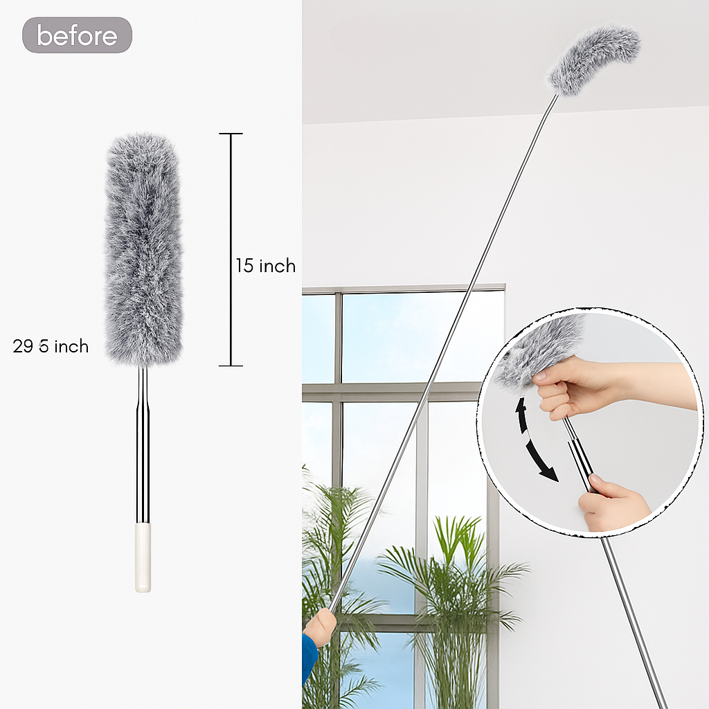 Extendable Microfiber Duster Stick
