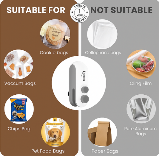 2-in-1 USB Rechargeable Bag Sealer & Cutter